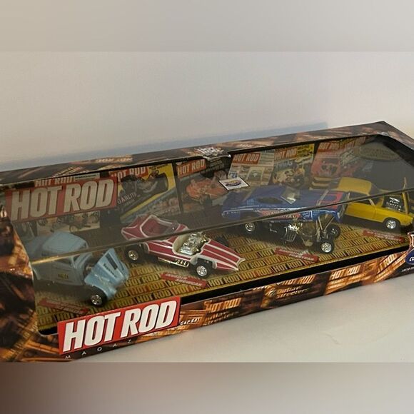 MATTEL HOT WHEELS HOT ROD MAGAZINE 4 CAR SET SERIES 4 NIB - Picture 3 of 6